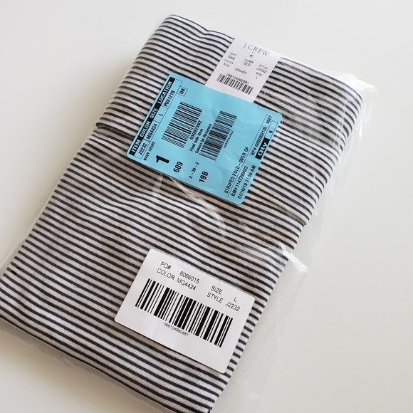 {new} J CREW stripe off shoulder tee 332619 - Picture 5 of 5